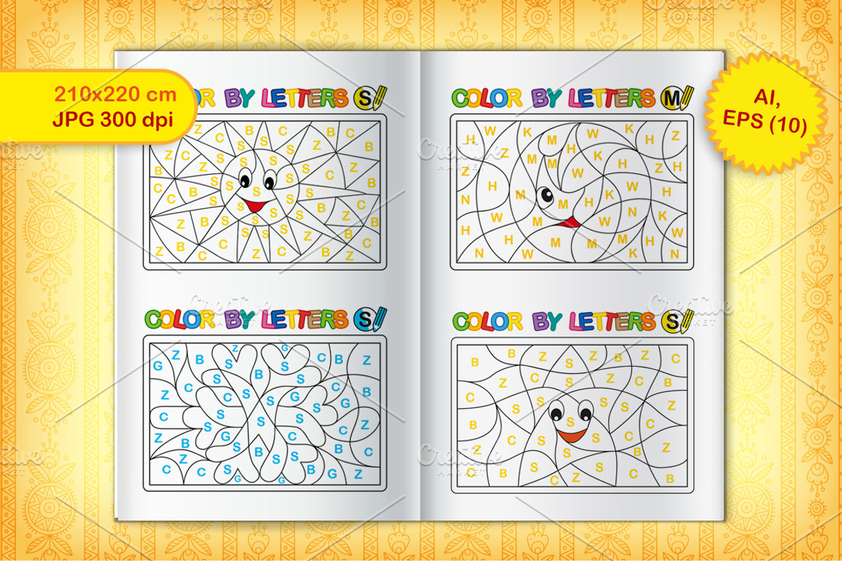 Color by letters, an Education Illustration by Nataliia Toporovska (Photo 3 of 5)