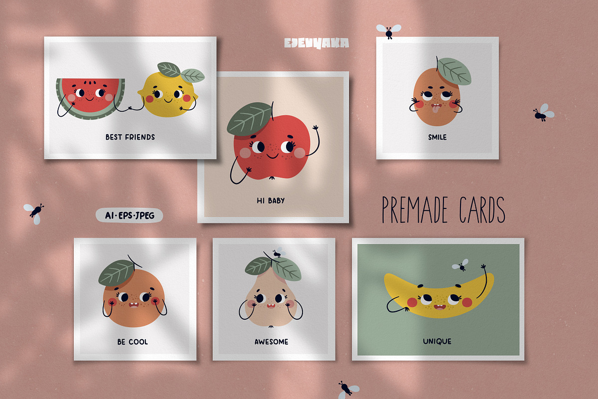 Fruit Clipart PNG, Seamless Patterns, a Food Illustration by Ejevyaka (Photo 4 of 10)