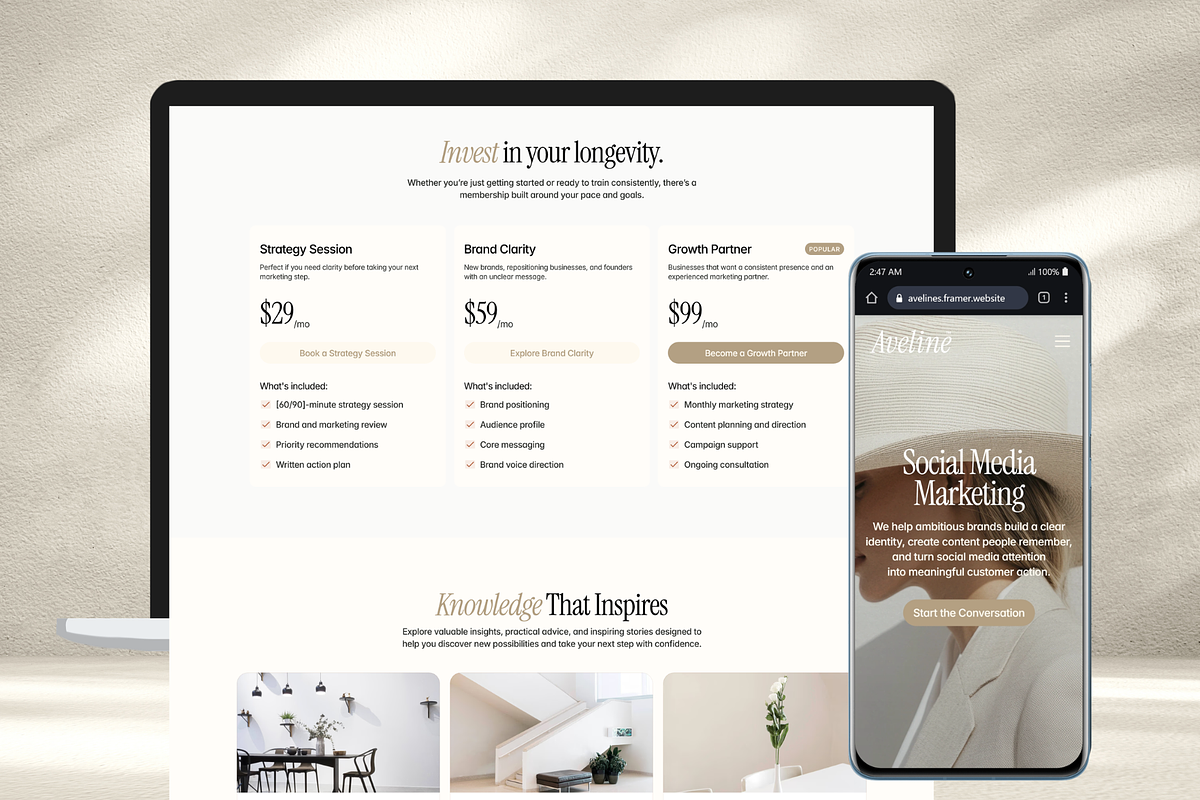 Feminine Framer Template for Coaches, a Landing Page Template by hridoywebdev (Photo 6 of 6)