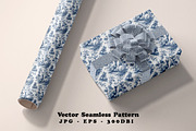 Jackalope Toile Seamless Vector, a Pattern Graphic by one-touch (Thumbnail 10 of 10)