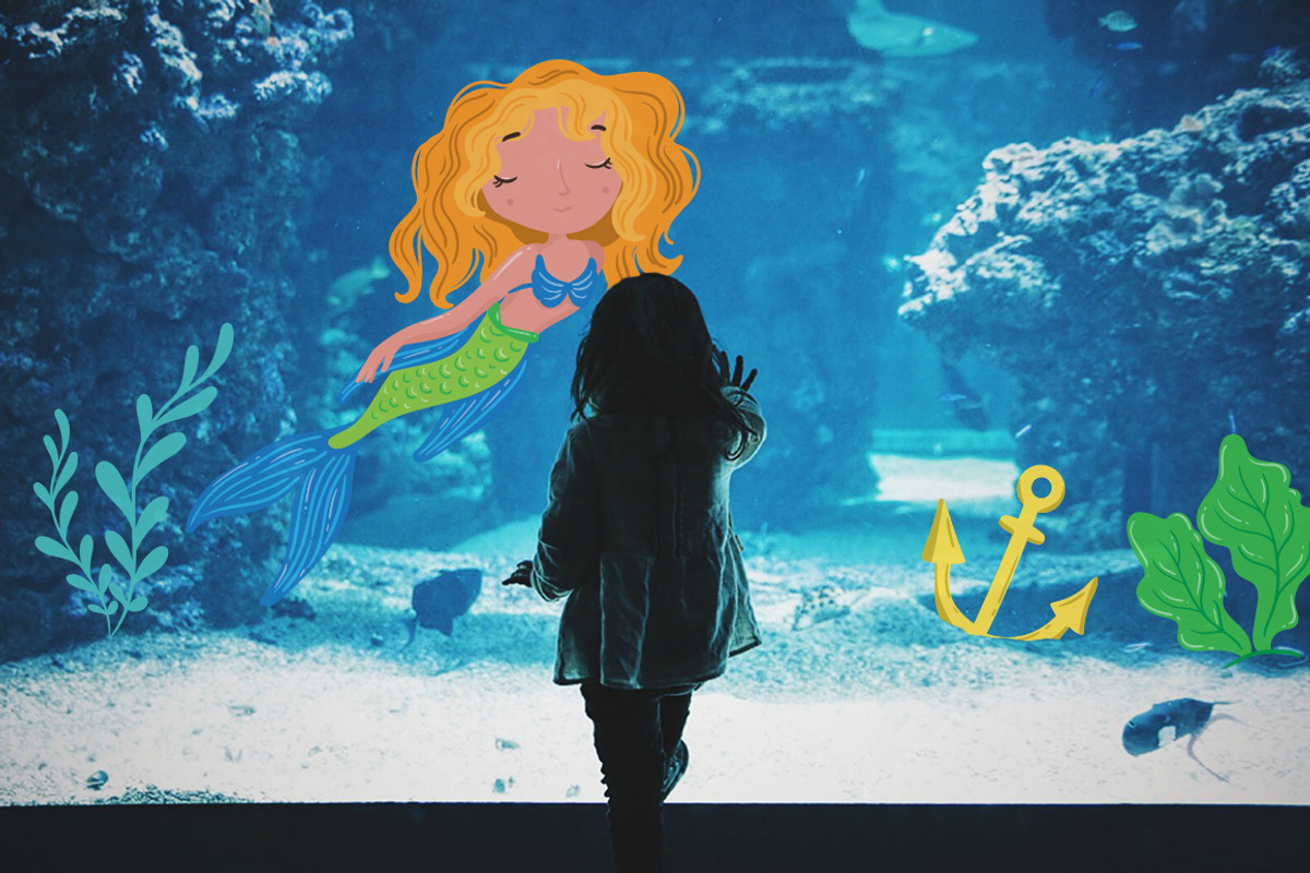 Mermaids - magic vector set, an Animal Illustration by Beauty Drops (Photo 3 of 12)