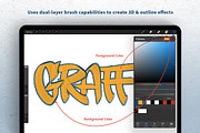Graffiti Writer Procreate Brushes, a Brush Add-On by Jake Rainis (Thumbnail 4 of 15)