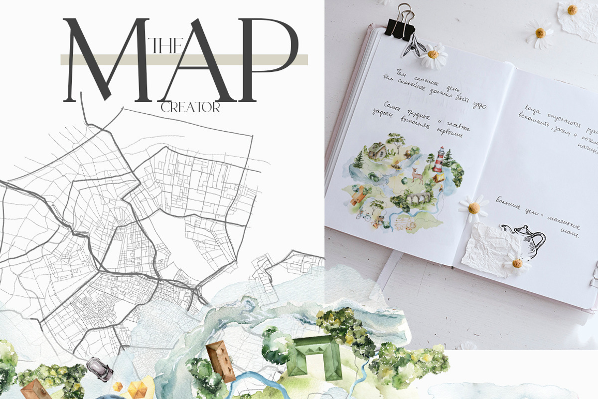Map creator Wedding City street, a Decorative Illustration by 60secondsArt (Photo 14 of 15)