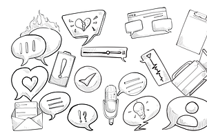 communication handdrawn collection, an Object Graphic by nikagraphic