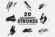 20 Calligraphy Strokes Brushes, a Brush Add-On by AB-TheDesigner (Thumbnail 1 of 4)