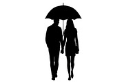 50 Couple Umbrella Silhouette Bundle, an Illustration by Designs_River (Thumbnail 49 of 51)