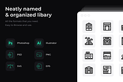 50 Urban building icons, an Outline Icon by Wencory (Thumbnail 1 of 2)
