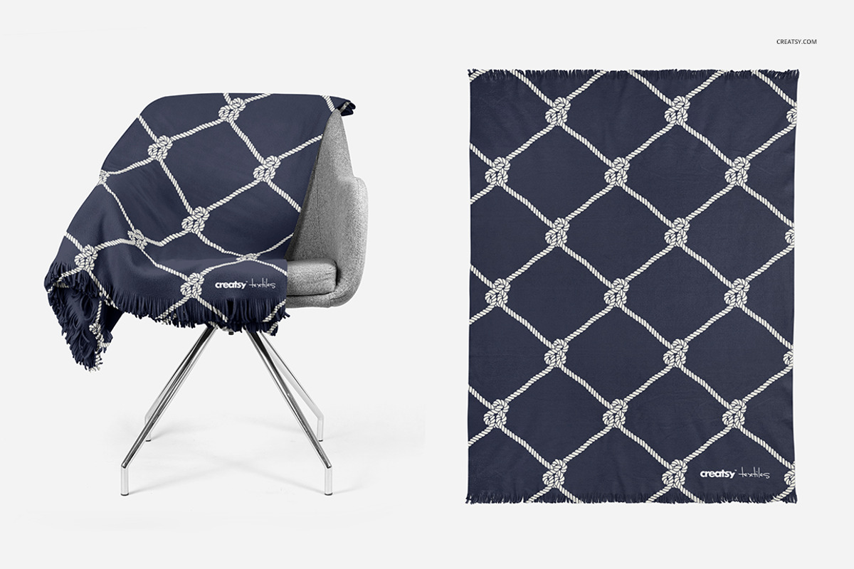 Fringed Blanket Mockup Set, a Product Mockup by creatsy4 (Photo 3 of 8)
