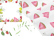 Fruit vegetables food watercolor, a Food Illustration by JuliaFast (Thumbnail 8 of 9)