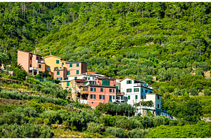 Manarola Village at the Cinque Terre, an Architecture Photo by Leonid Andronov
