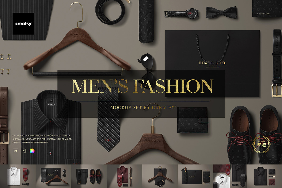Men's Fashion Mockup Set, a Shirt Mockup by Creatsy (Photo 1 of 12)