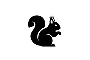 Squirrel Silhouette Vector Bundle, an Illustration by yasushie (Thumbnail 44 of 48)