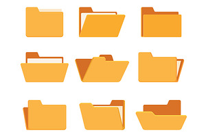 Yellow folders. Isolated paper, a Finance Illustration by Valerie Bodnar
