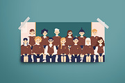 Pupils group photo, an Education Illustration by Good Studio (Thumbnail 4 of 4)