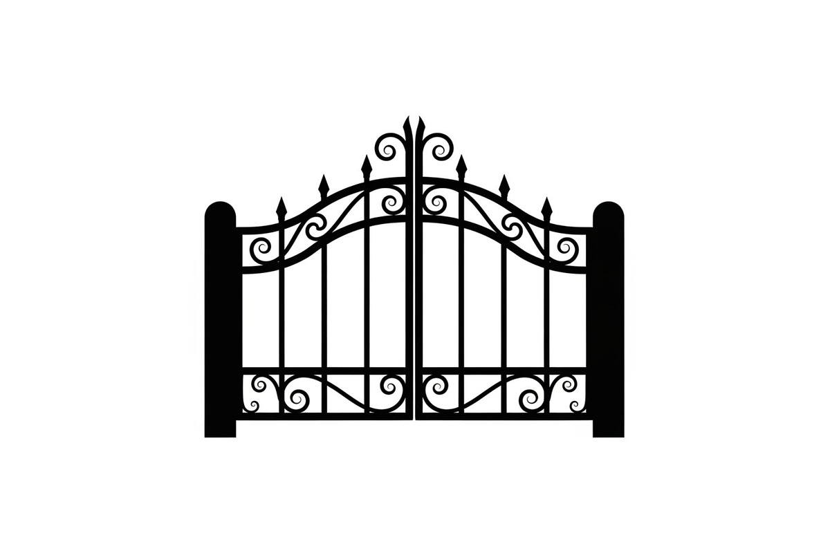 Ornate Wrought Iron Gate Vector Bund, an Illustration by Designs_River (Photo 27 of 47)