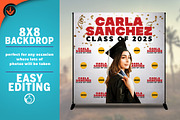 Graduation 8x8 Backdrop Template, a Templates & Theme by SeraphimChris (Thumbnail 1 of 3)