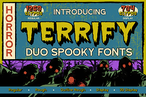 Terrify, a Sans Serif Font by Burntilldead
