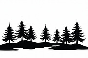 Pine Forest Silhouette Bundle, a Graphic by hafijul (Thumbnail 13 of 16)