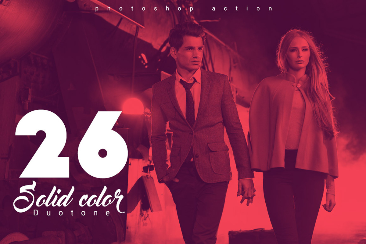 26 Solid Color Duotone Actions