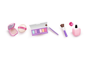 3d beauty and cosmetic makeup, an Object Illustration by art PVP - market