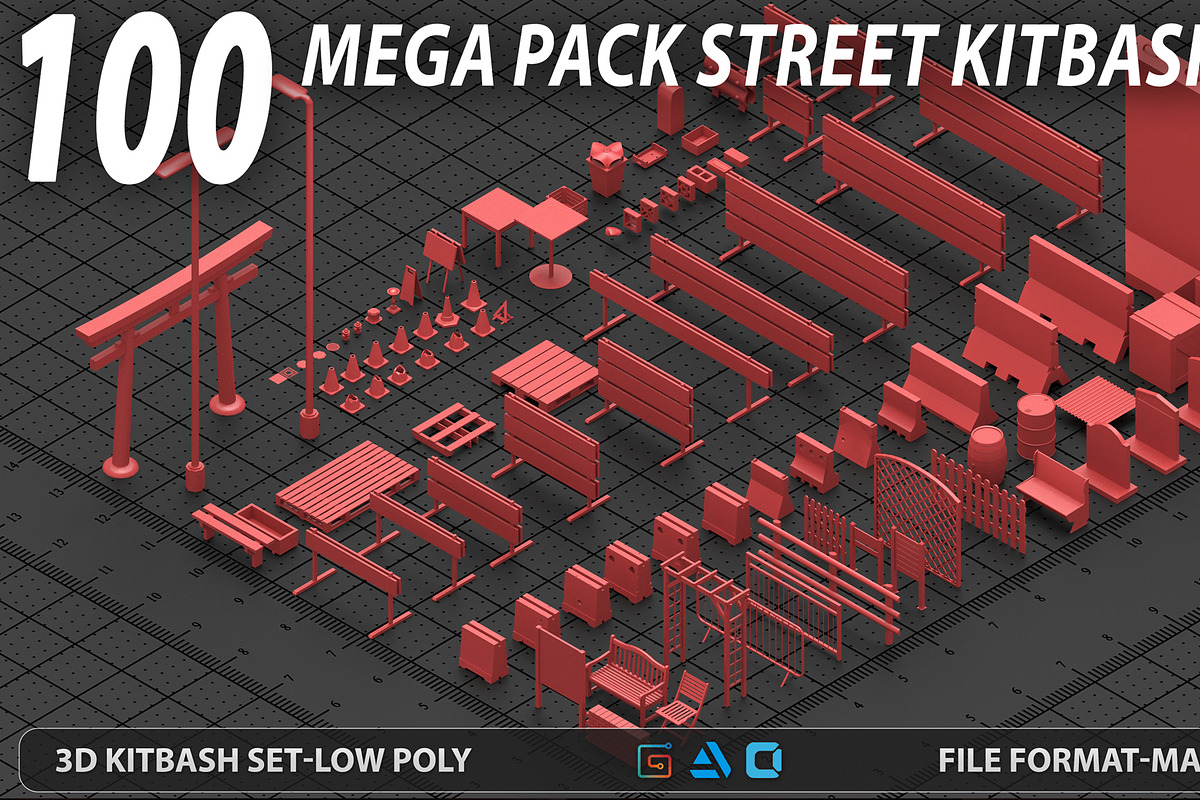 Mega pack Street kitbash, an Environmental 3D Model by MohamedHussien1 (Photo 5 of 9)