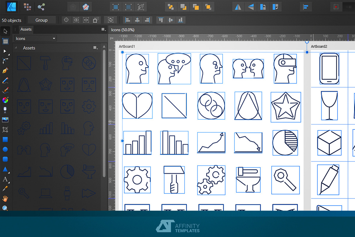 Affinity Designer Assets Bundle 3, a Decorative Illustration by Affinity Templates (Photo 9 of 13)