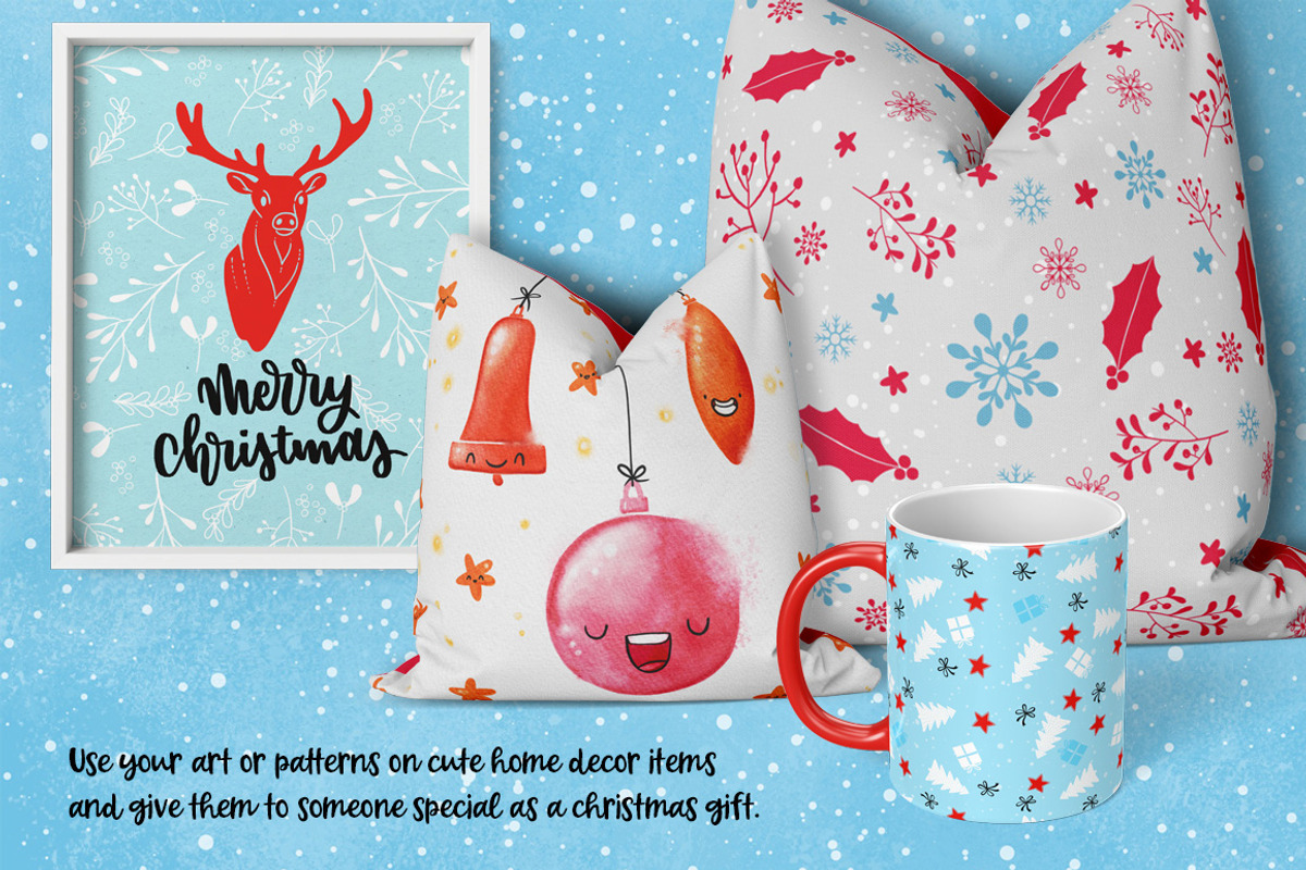 Procreate Christmas Stamp Set, a Brush Add-On by PrettyLittlePigs (Photo 2 of 11)
