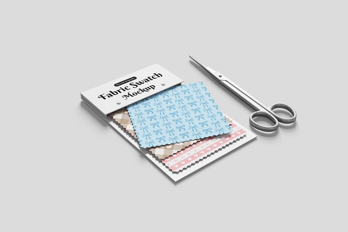 Fabric Swatch Mockup PSD, an Advertising Mockup by Indah (Photo 3 of 6)