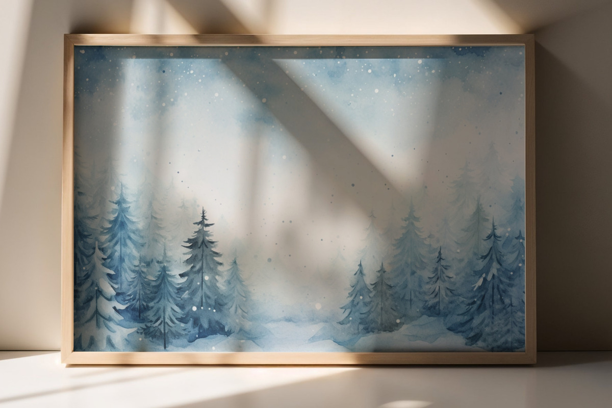 Watercolor Winter Scenes, a Seasonal Illustration by Sunny Jar Designs (Photo 4 of 6)