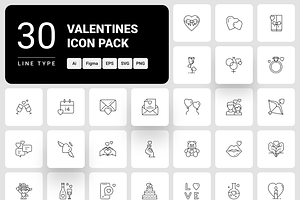 Valentines Line Icon Pack