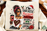 Sarcastic Christmas Girl Punishment, a Seasonal Illustration by Craft Nest (Thumbnail 2 of 6)