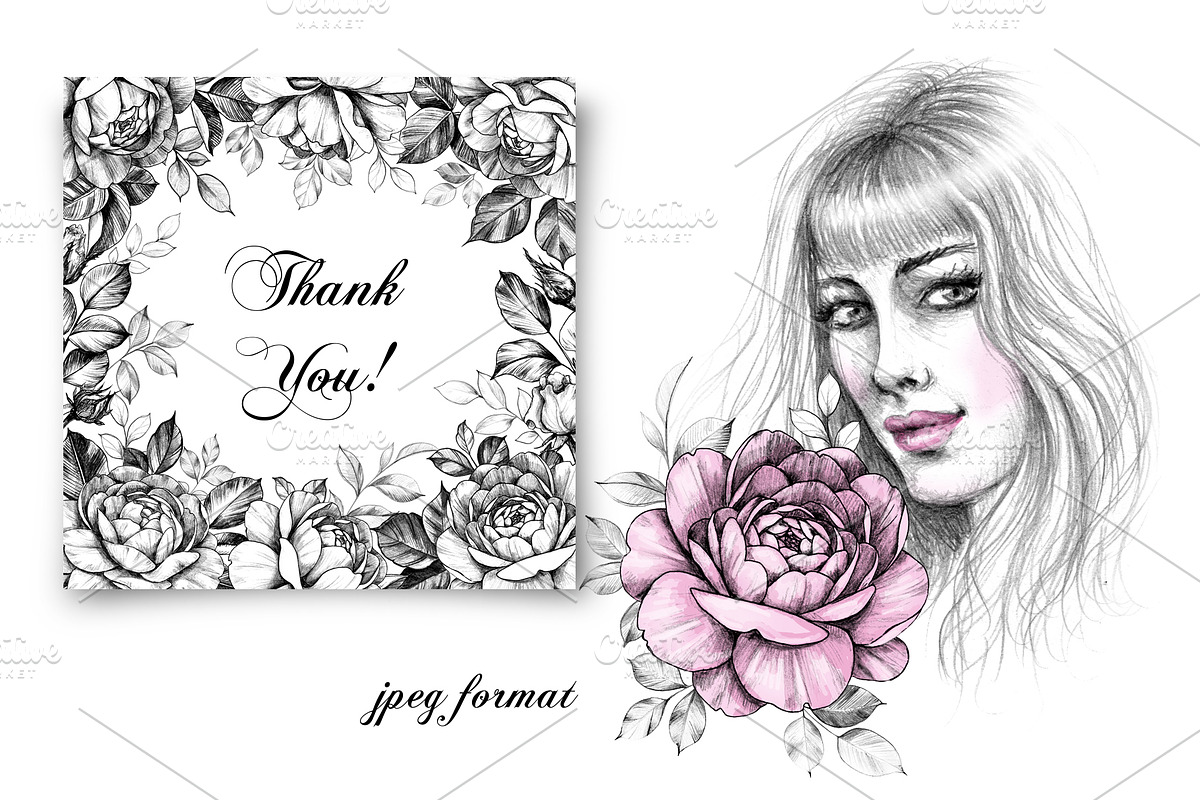 Elegant Roses Arrangements, a Decorative Illustration by Valentyna Smordova (Photo 13 of 13)