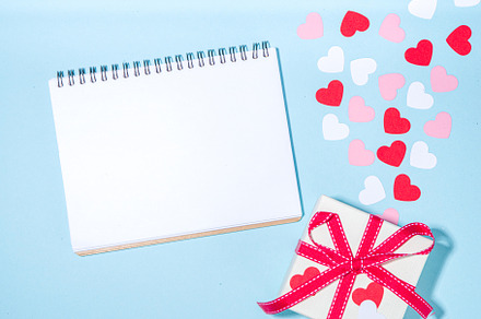 Valentine day simple flatlay background, a Holiday Photo by Rimma
