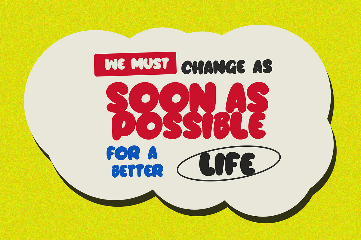 Lirast Qent Handmade Bubble Display, a Handwritten Font by Maulana Creative (Photo 6 of 7)
