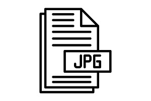 Jpg File Line Icon, an Icon by Pexelpy