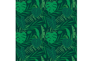 Seamless pattern of green palm, an Object Illustration by Nadzin