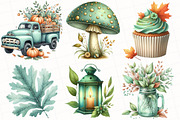 Mint Fresh Green Autumn Clipart, an Illustration by OK Design (Thumbnail 4 of 5)