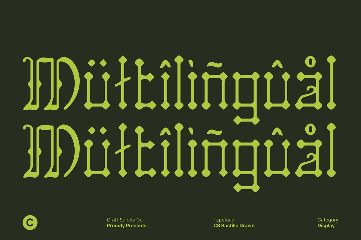 CS Bastille Drawn, a Blackletter Font by Craft Supply Co. (Photo 6 of 8)