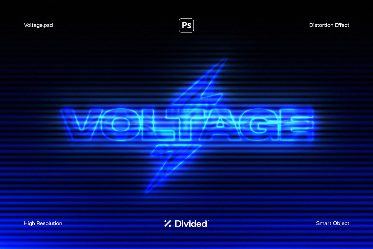 Voltage Electric Distortion Effect, a Graphic by Divided.co (Photo 1 of 5)