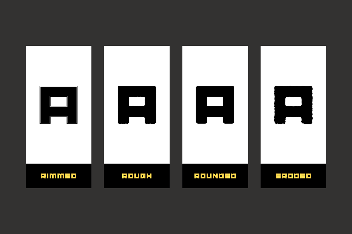 Gendred Squared Typeface, a Font by alpercakici (Photo 4 of 11)