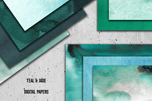 Teal And Jade Textures And Papers