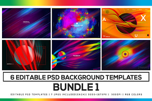 Editable Wallpaper Backgrounds 6 PSD