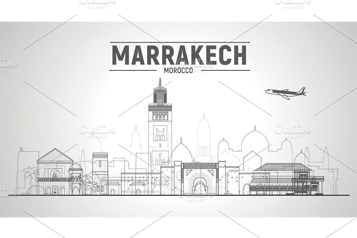 Marrakech Morocco skyline, an Illustration by Sky and glass (Photo 4 of 6)