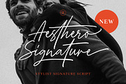 Aesthero - Stylish Signature Script, a Script Font by Sarid Ezra (Thumbnail 1 of 7)