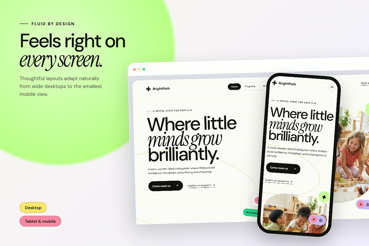 BrightPath Kindergarten Template, a HTML Template by River Visual (Photo 3 of 5)
