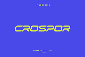 Crospor - Modern Sport Typeface, a Sans Serif Font by Letterna