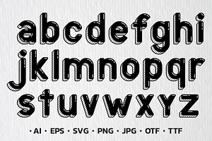 Handwritten Ink Alphabet Letter Font, a Handwritten Font by Graphixmania