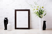 Black brown frame mockup with lily, a Mockup by TasiPas (Thumbnail 3 of 4)