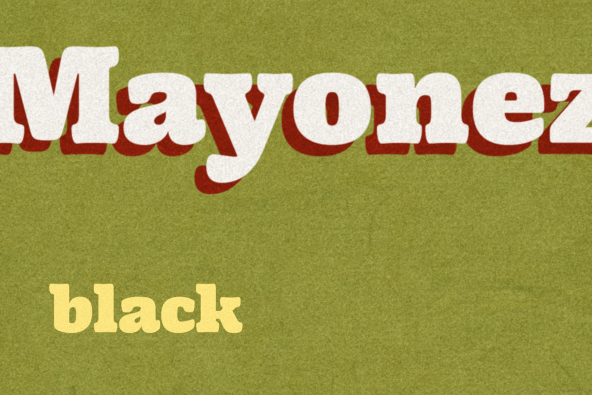 Mayonez black, a Serif Font by sardiez