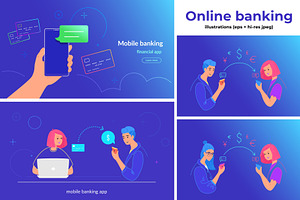 Mobile banking financial app, a Finance Illustration by Julia Tim
